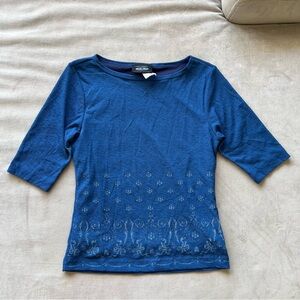 Vintage Anchor Blue fairycore blouse